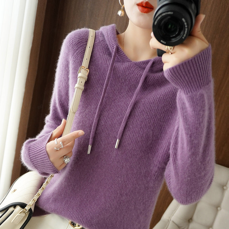 Drune | Strickpullover mit Kapuze Weicher Strick Lässige Passform