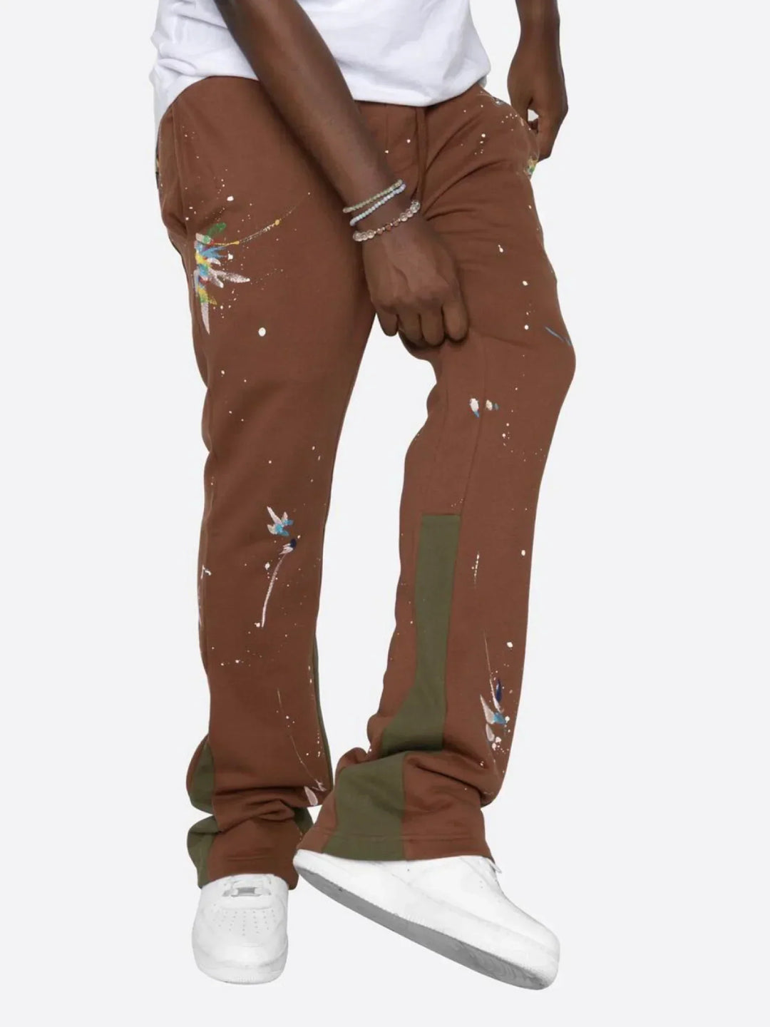 Drune | Farbspritzer Flare Sweatpants
