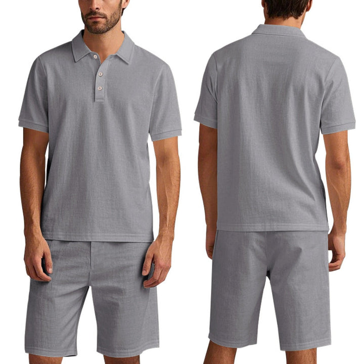 Drune | Kurzärmliges Poloshirt und Shorts Strandanzug
