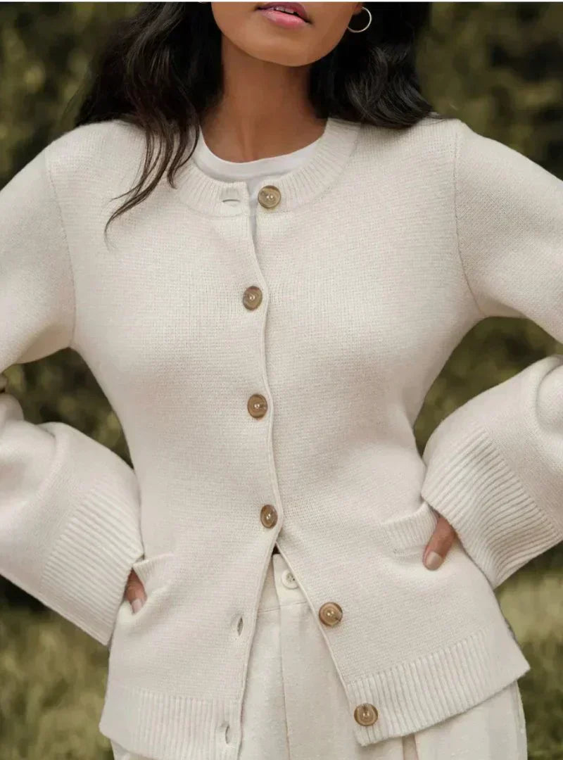 Drune | Strickjacke Weiche Strickware Knöpfe Und Taschen Langärmelige Bequeme Passform