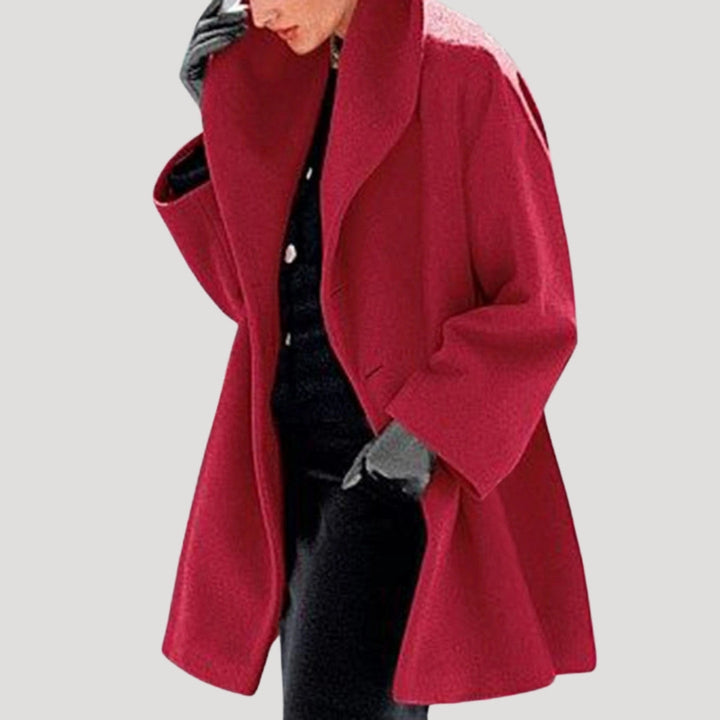 Drune | Damen Wollmantel oversized Wickel Winterjacke