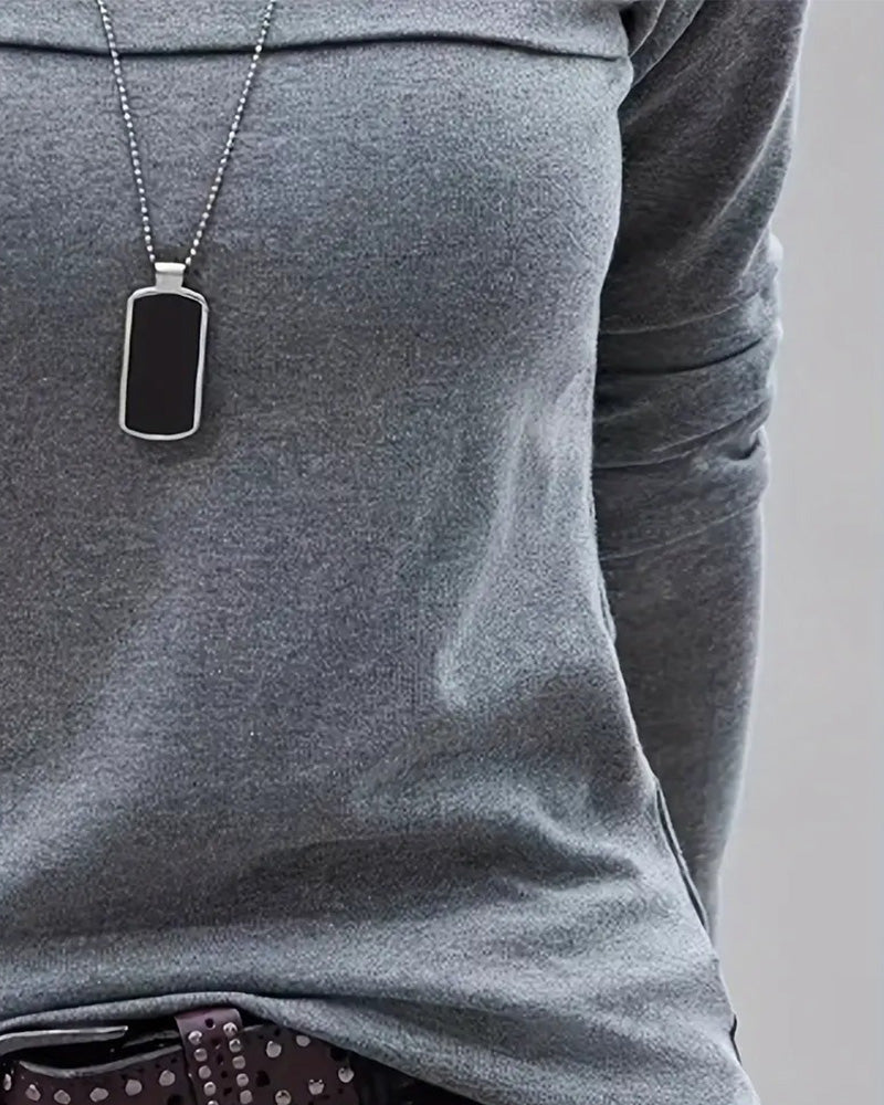 Drune | Slim Fit Plissiert Langärmlig