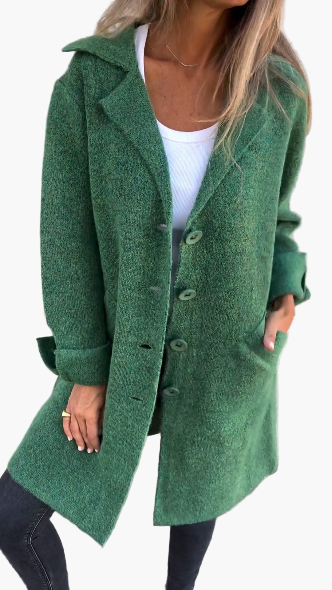 Drune | Mantel mit elegantem Revers - Langer Übergangsjacke für Alltag und Büro