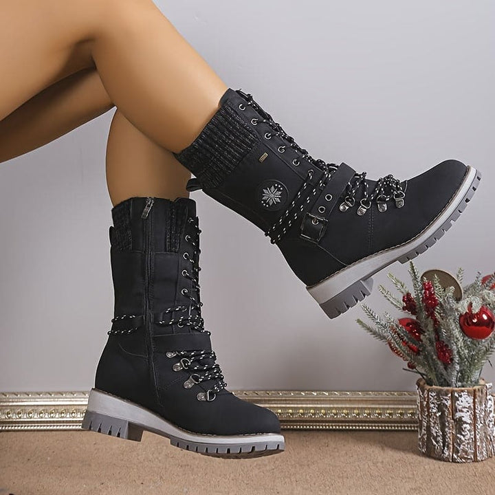 Drune - Elegante Gestrickte Thermo-Stiefel