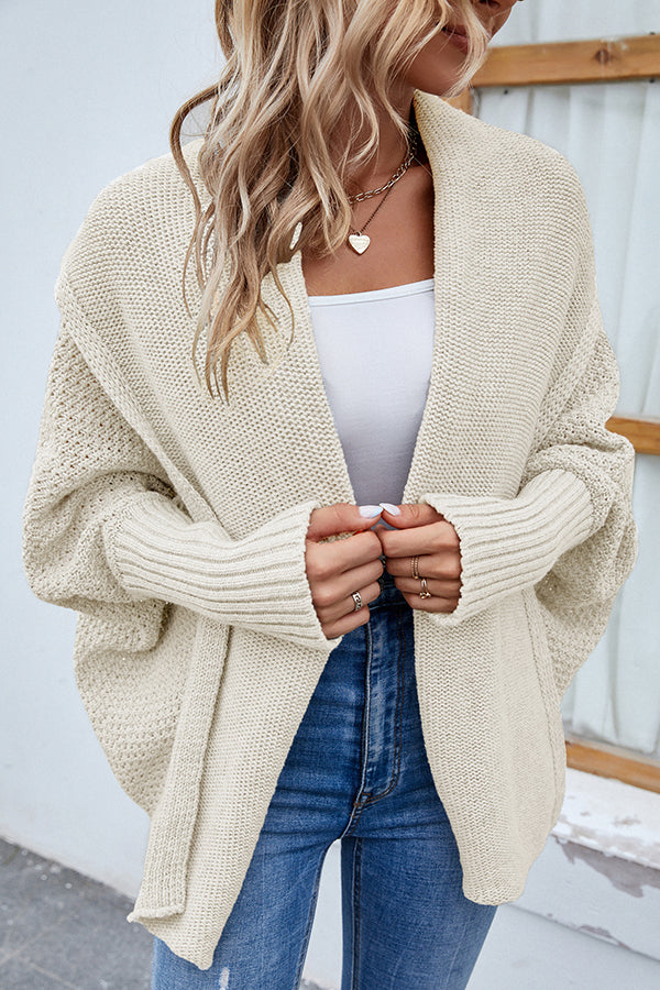 Drune | Eleganter Herbst Strickcardigan mit Dolmanärmeln für Frauen