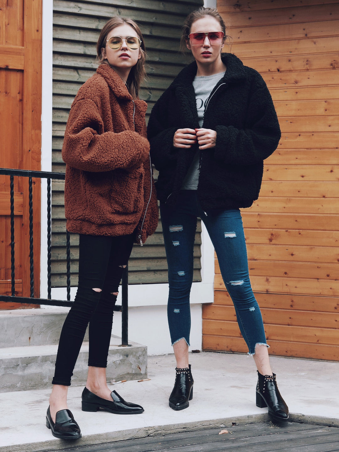Damen Kuschelige Fleecejacke mit Reißverschluss Drune