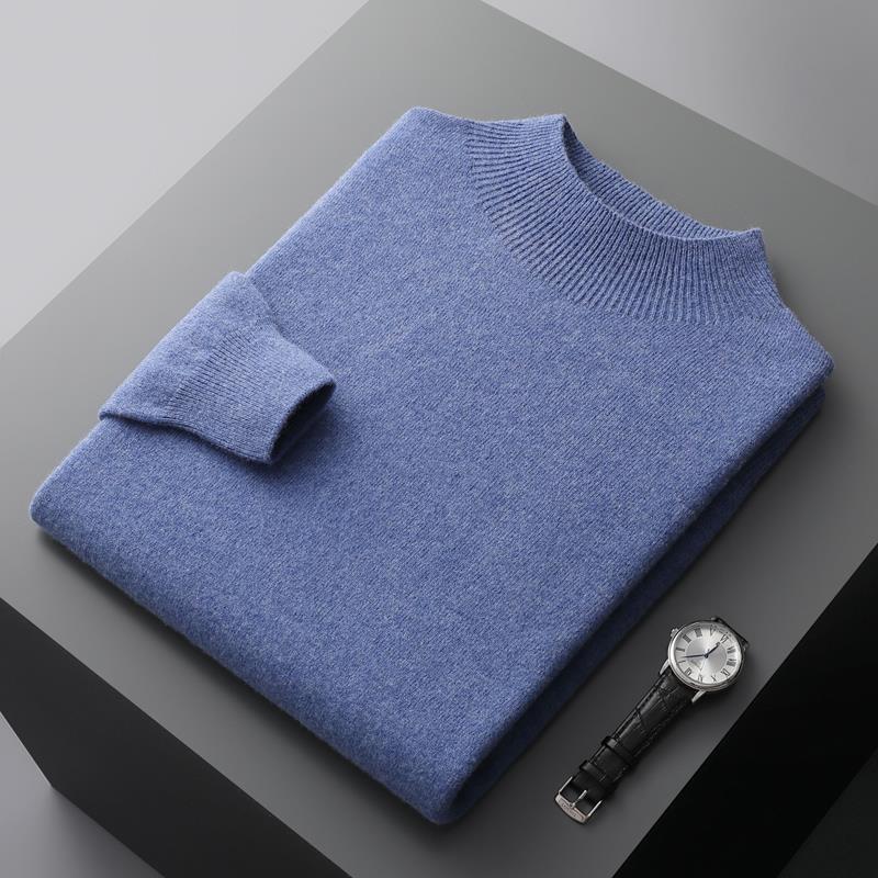 Drune | Luxuriöser Herrenpullover mit halbem Kragen