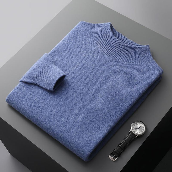 Drune | Luxuriöser Herrenpullover mit halbem Kragen