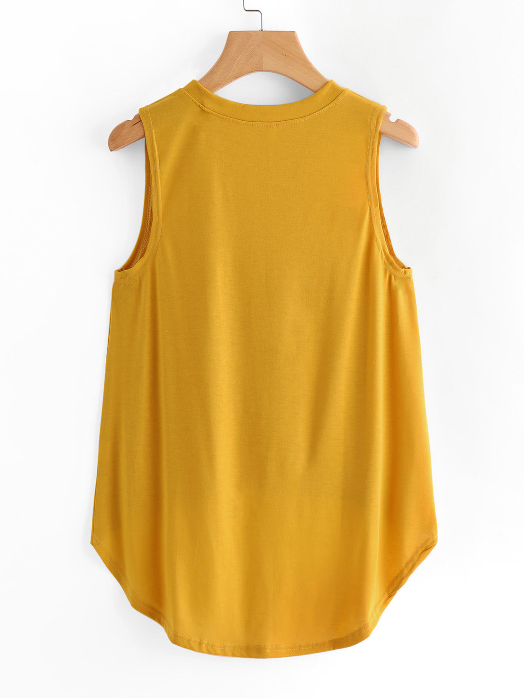 Damen ärmelloses Sportoberteil mit dekorativem Cut-Out und asymmetrischem Saum Drune