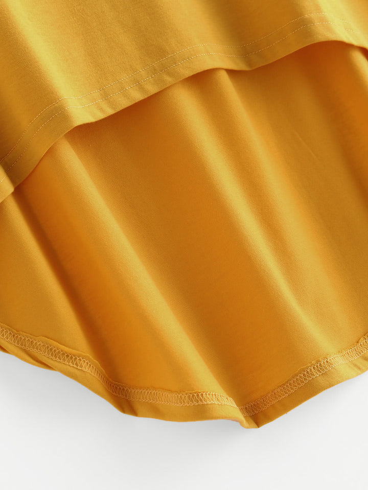Damen ärmelloses Sportoberteil mit dekorativem Cut-Out und asymmetrischem Saum Drune