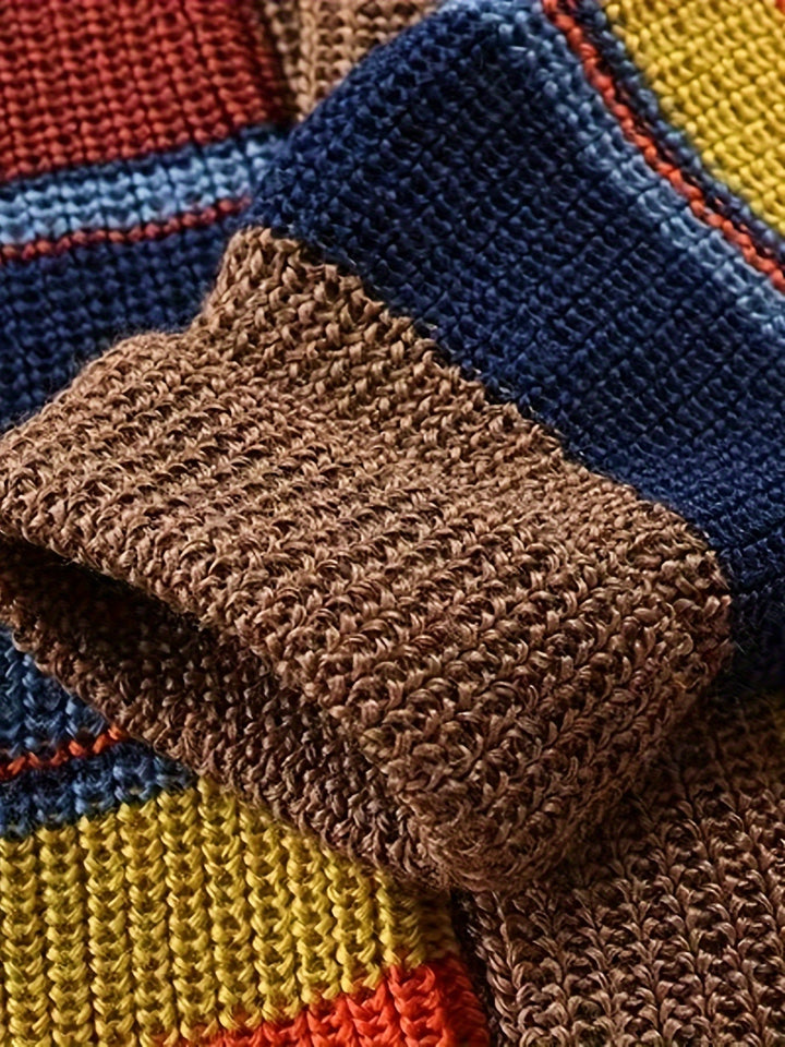 Drune | Strickstrickjacke mit bunten Streifen