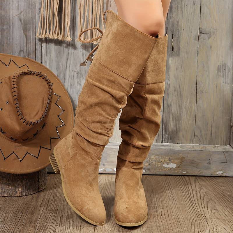 Drune | Milady Braune Wildlederstiefel