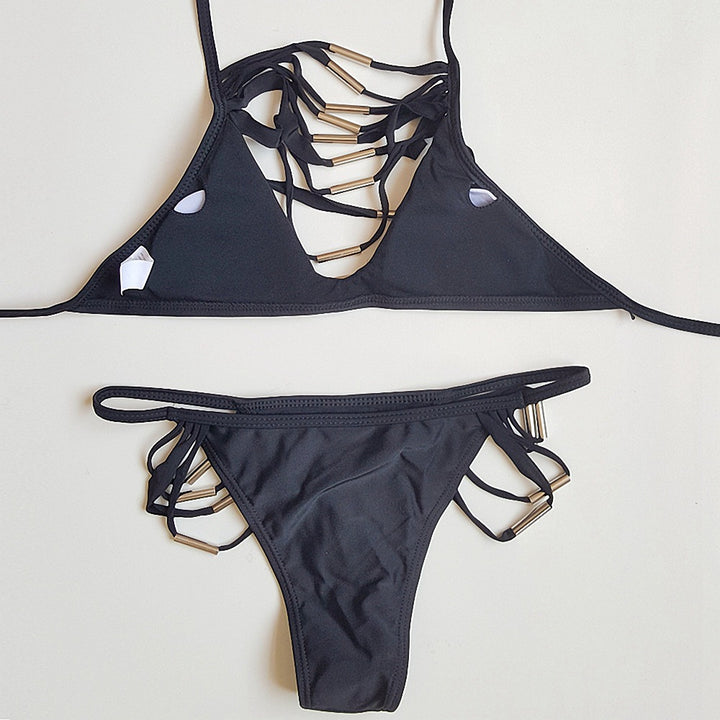 Damen Hochmodernes Bikini-Set mit stylischen Cut-Outs Drune