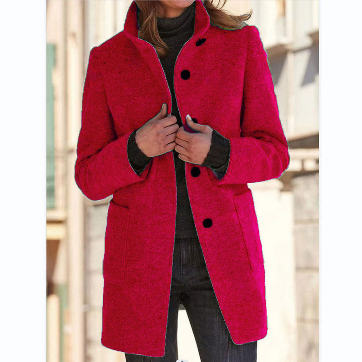 Drune | Warmer & winddichter Mantel mit Stehkragen für Damen
