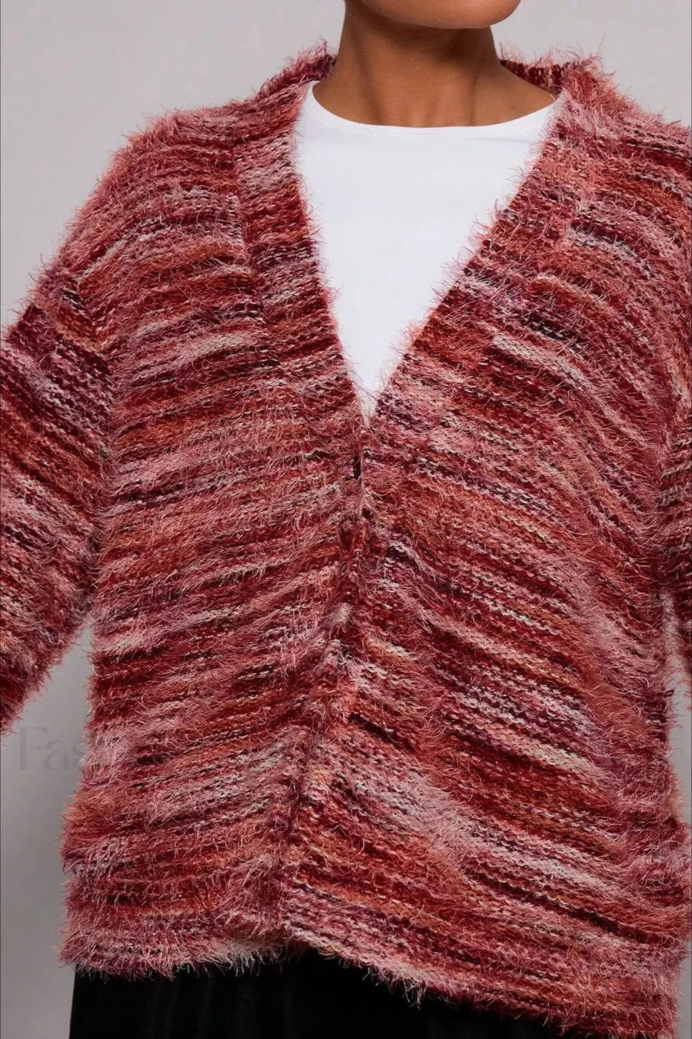 Drune | Vintage Streifen Cardigan mit V-Ausschnitt