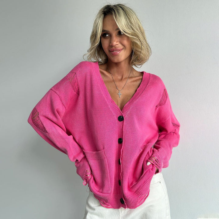 Drune | Ausgewaschene Strickjacke für Damen