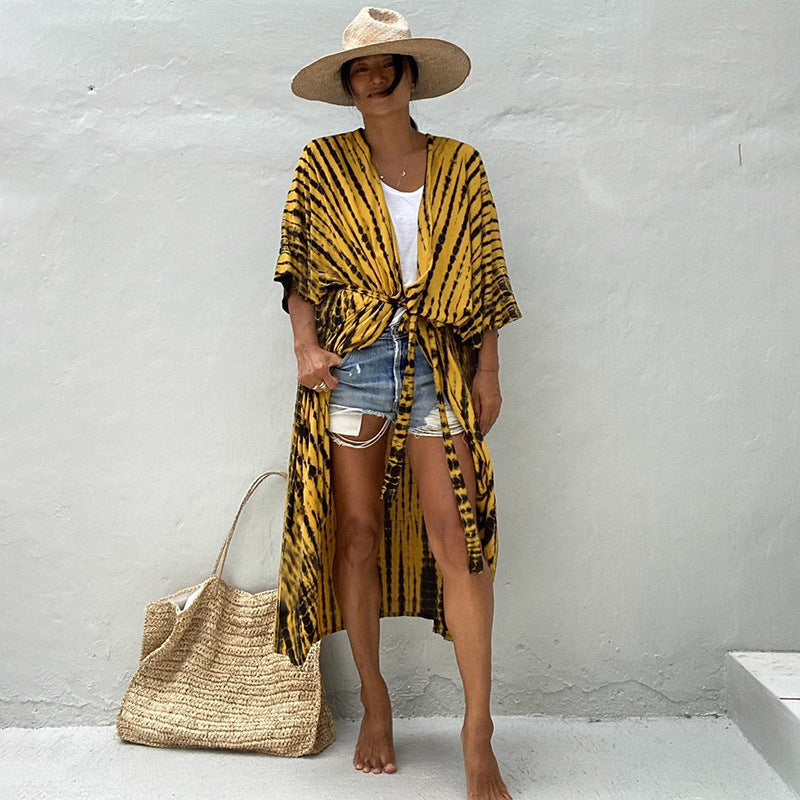 Drune | Glamouröse Sonnenschutz Resort Strandkleid Cover Up