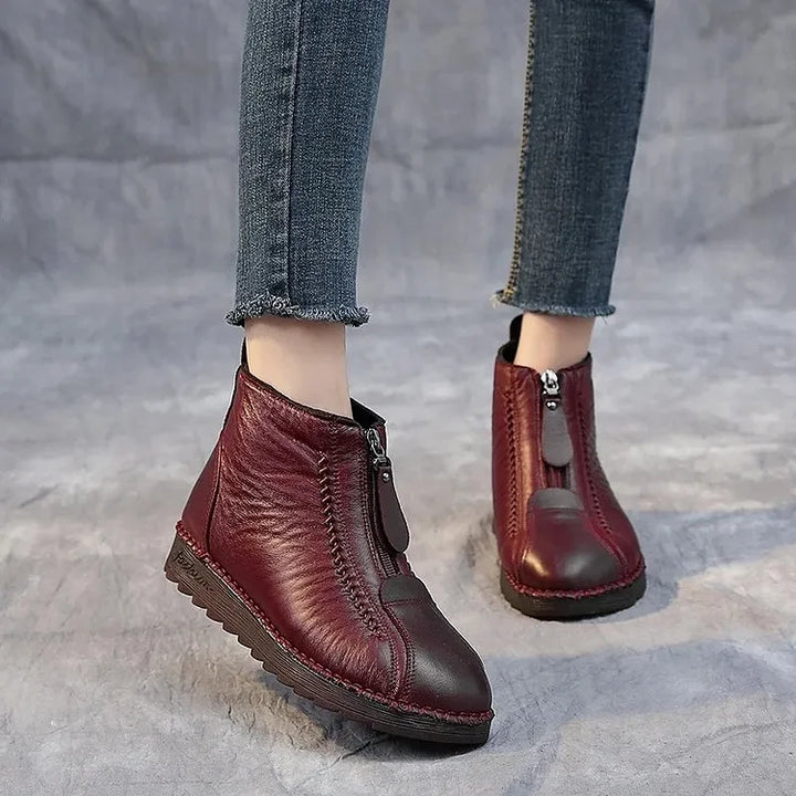 Drune | Damen Echtes Leder Rutschfeste Stiefeletten