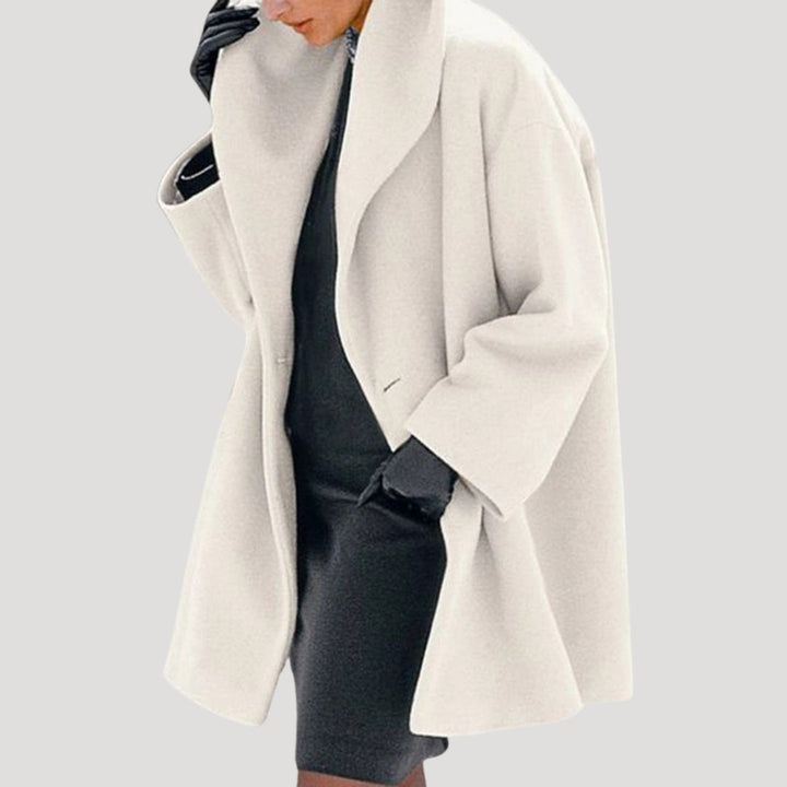 Drune | Damen Wollmantel oversized Wickel Winterjacke