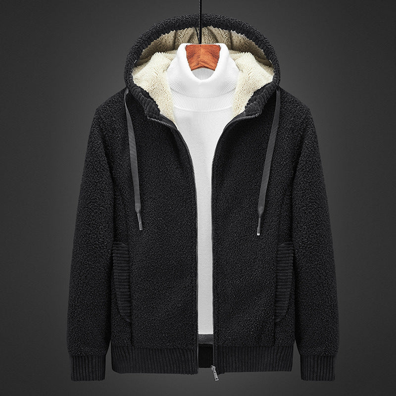 Drune | Warm gefütterter Sweater mit Reißverschluss und Kapuze