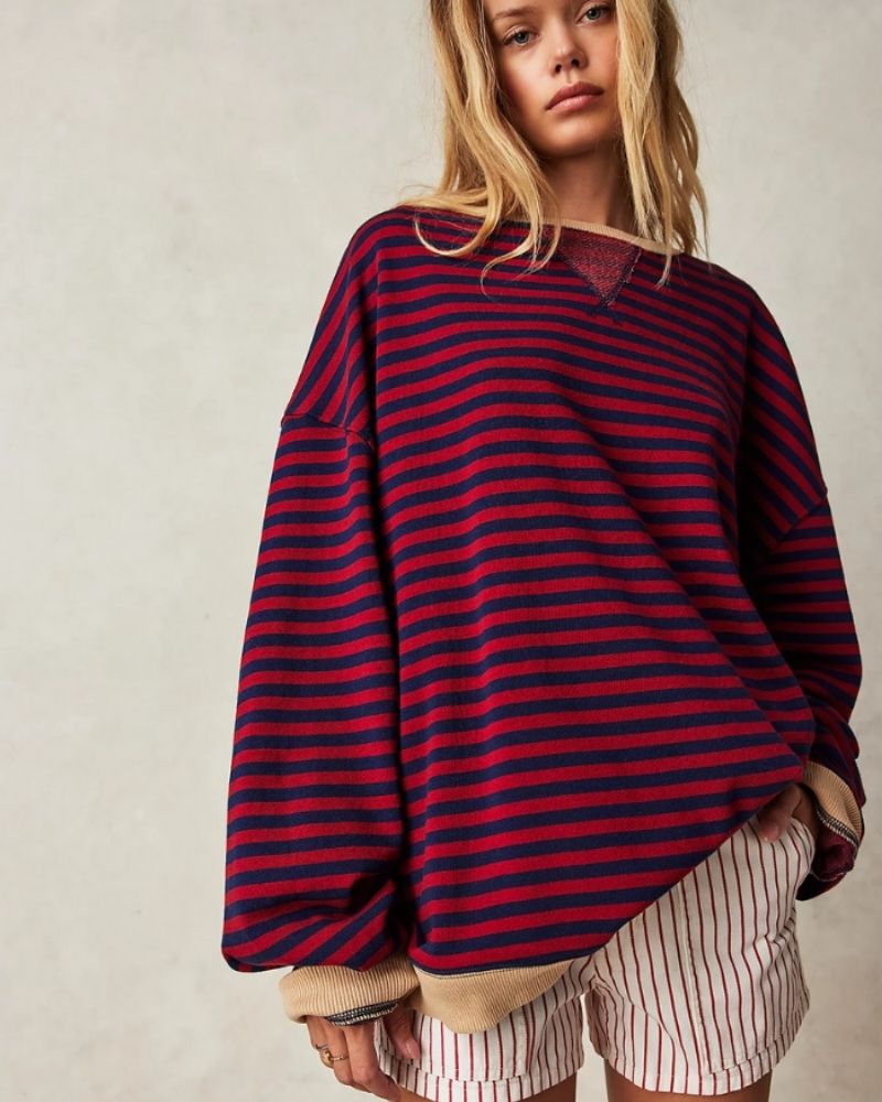 Drune | Übergroßer Gestreifter Pullover