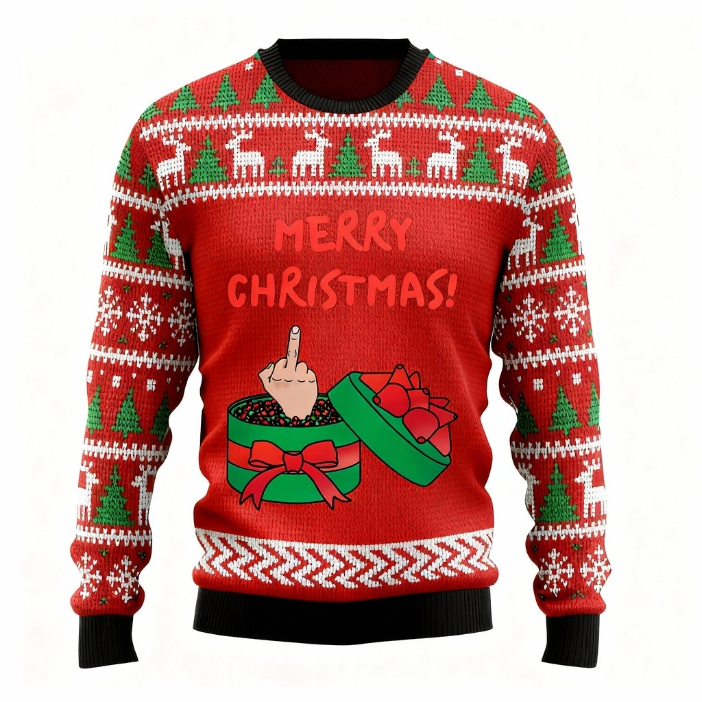 Drune | Weihnachtliches Geschenk Muster Design Pullover - Hässlich & Gemütlich Unisex Pullover