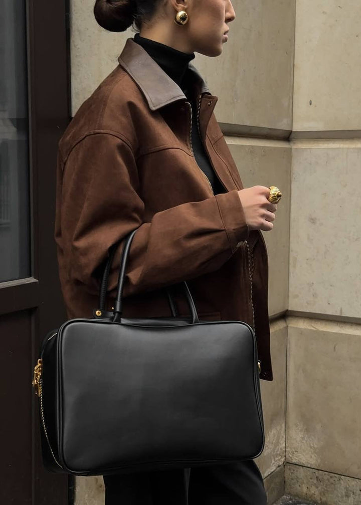 Drune | Edge - Oversized Wildlederjacke mit Kontrastkragen