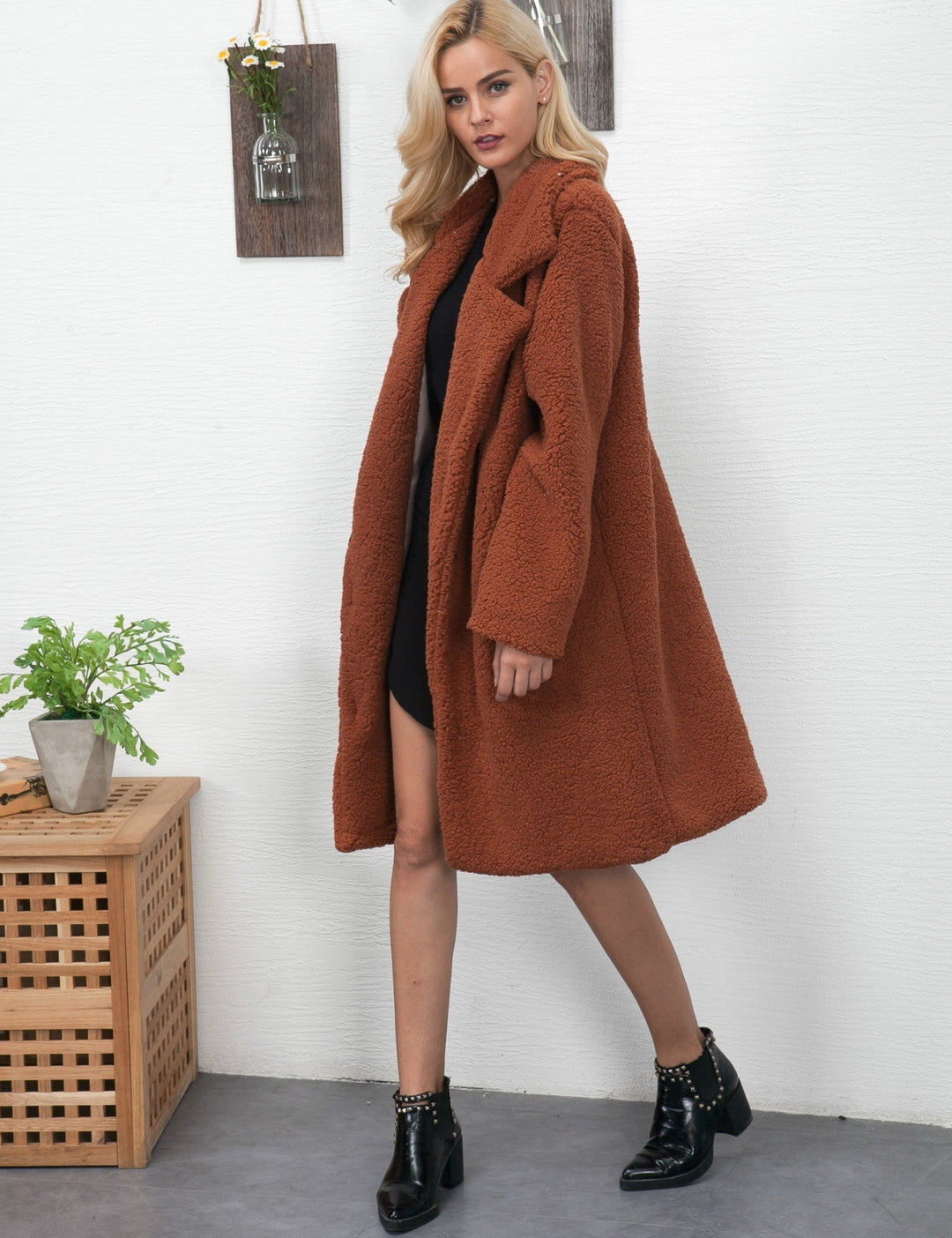 Drune | Langer Fleece-Mantel für Frauen