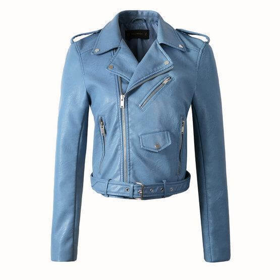 Drune | Damen gewaschenes PU Lederjacke