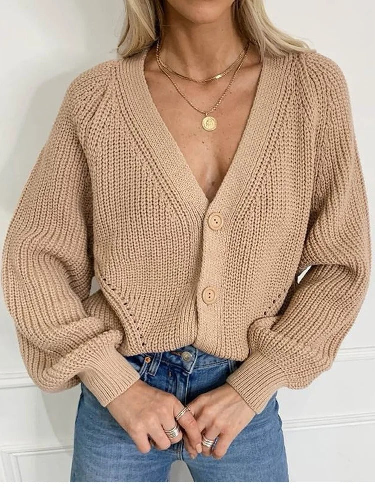 Drune | Strickjacke mit Puffärmeln