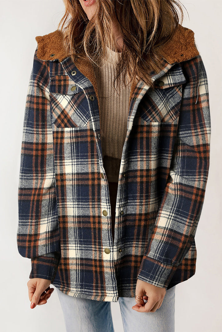 Drune | Gepunktete Jacke mit Kapuze Weiches Plüschfutter Perfekt Für Kalte Tage