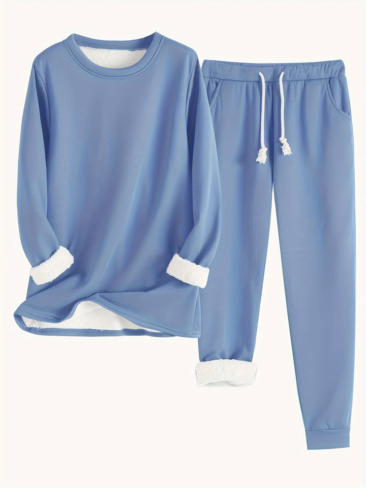 Drune | Stilvolle Winter Casual Thermische Sweatshirt- und Jogginghose-Set für Frauen