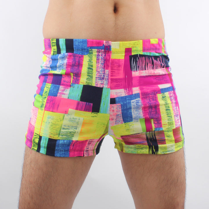 Herren Sportliche Schwimmshorts mit buntem Muster Drune