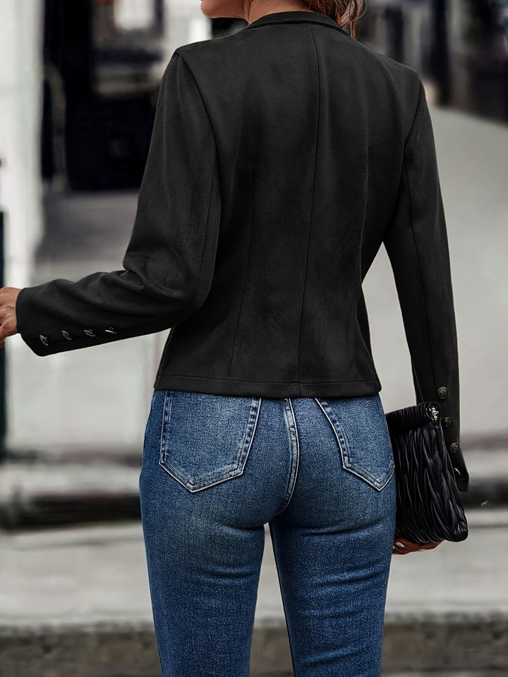 Drune | Militärisch Inspirierte Blazer mit Knopfdetails Polyester Stilvoll und Scharf