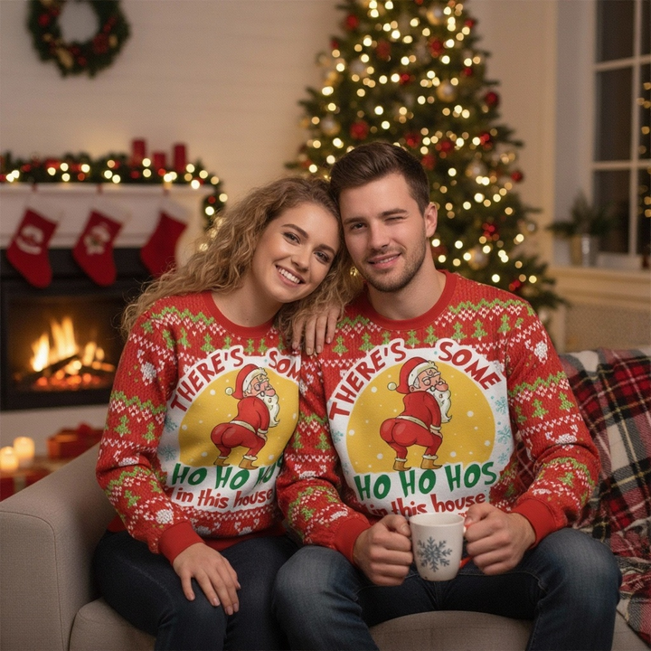 Drune | Lustiger hässlicher Weihnachtspullover für Männer & Frauen - Bunter Weihnachtsmann-Druck