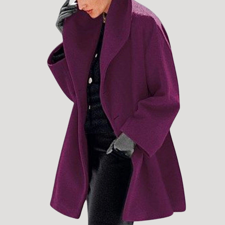 Drune | Damen Wollmantel oversized Wickel Winterjacke