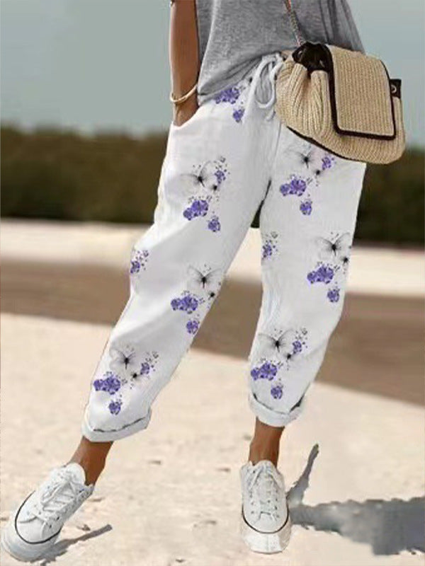 Drune | Lässige Baumwoll Leinen Hose Für Damen