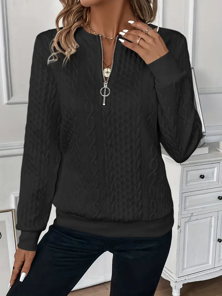 Drune | Eleganter Reißverschluss-Pullover für Komfort und Stil