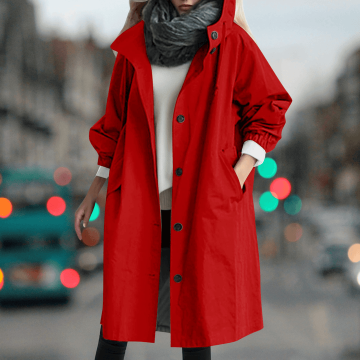 Drune | Damen Wasserdichter Teddy Fleece-Trenchcoat