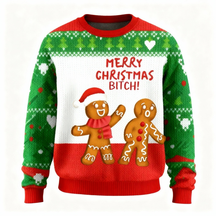 Drune | Xmas Slogan Druck Unisex Hässlicher Christmas Pullover - Lustiger Feiertags Party Pullover