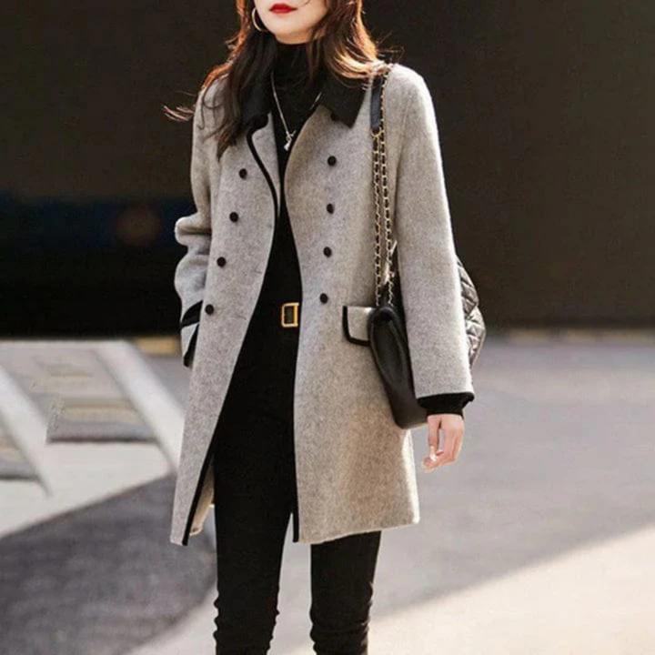 Drune | Winter Trenchcoat für Damen Lange Ärmel Spezieller Winter