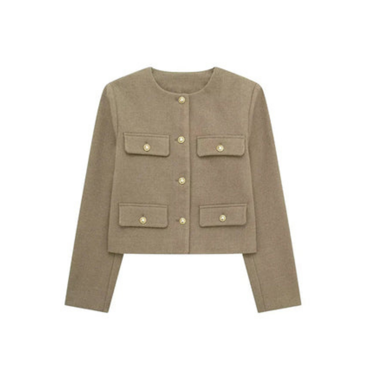 Drune | Vintage Blazer mit Langen Ärmeln für Frauen