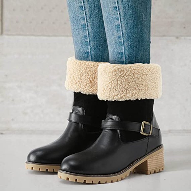Drune | Schicke Herbst Knöchelstiefel mit Schnalle für Frauen