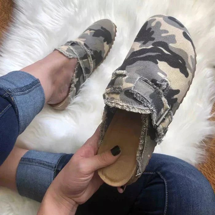 Drune | Bequeme Rutschfest Wohnung Schnalle Schuhe