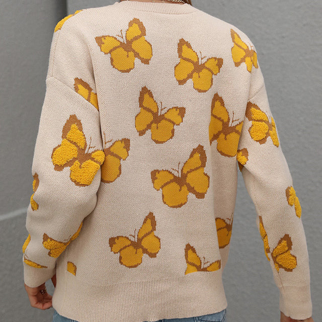Drune | Pullover mit Schmetterlingsmuster