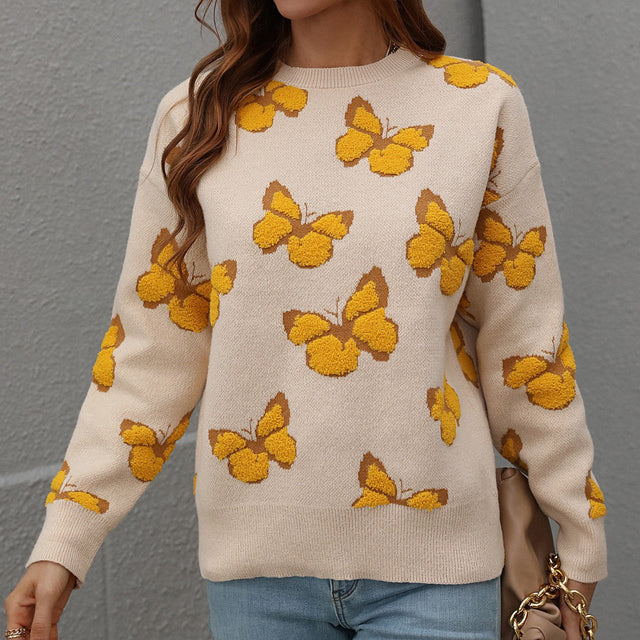 Drune | Pullover mit Schmetterlingsmuster