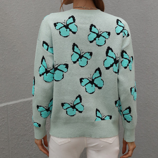 Drune | Pullover mit Schmetterlingsmuster