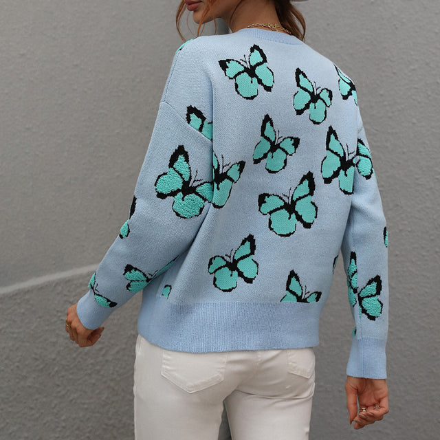 Drune | Pullover mit Schmetterlingsmuster