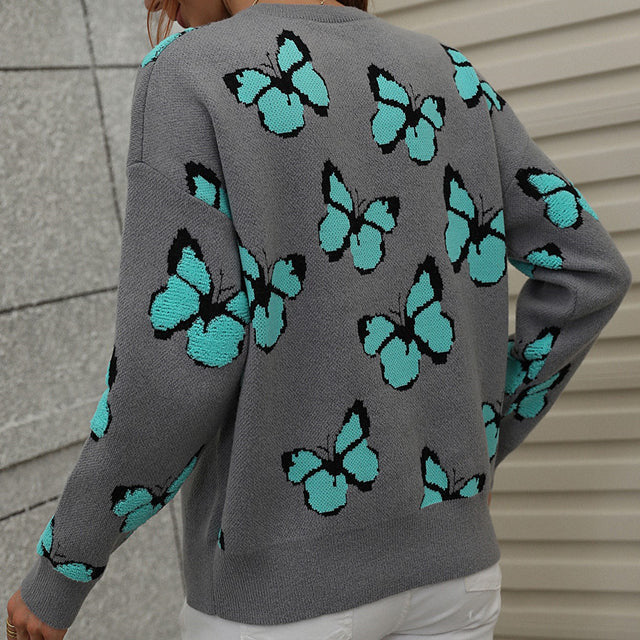 Drune | Pullover mit Schmetterlingsmuster