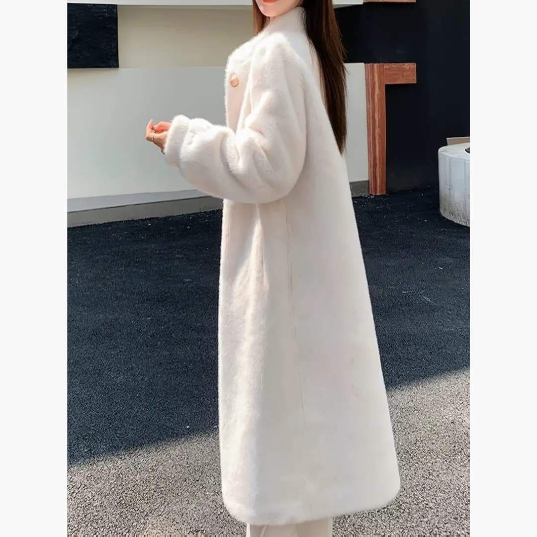 Drune | Eleganter Pelzmantel aus Kunstfell für Damen